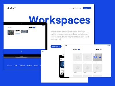 Drafty app branding interface ui ux web