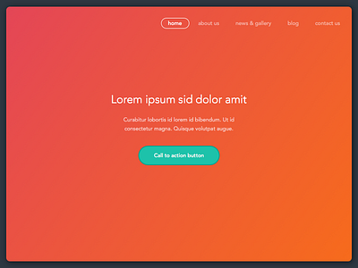 Random gradient homepage