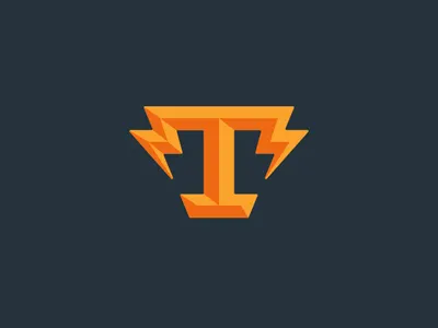 T bolt electric electrician electricity icon lightning logo symbol t