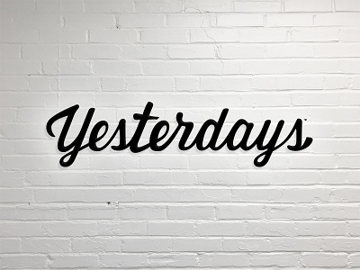 Yesterdays: Logo rebound branding font handwriting logo restaurant script