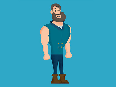 Singing Sailor Character 2d character flat illustration photoshop