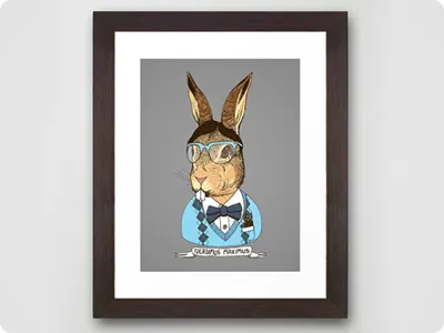 Nerdimus Maximus animal bowtie bunny detailed geek glasses hare nerd nerdy rabbit sweatervest teeth