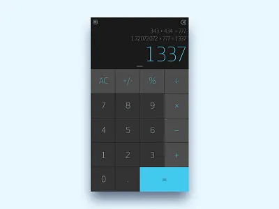 Daily UI – 004 Calculator 004 app calculator concept dailyui interface mobile ui ux