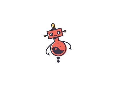 Science Utsav branding chemistry education flask light logo robot science