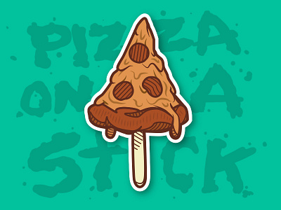Pizza on a Stick?! illustration pizza pizza on a stick pizza stick