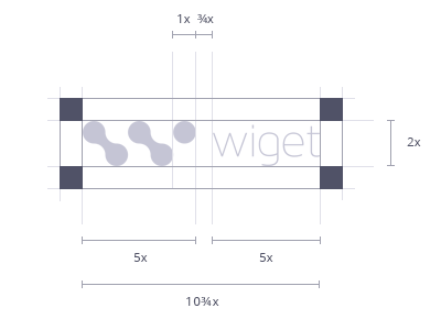 Wiget branding - safe zone brand data logo logotype marketing media safe zone system