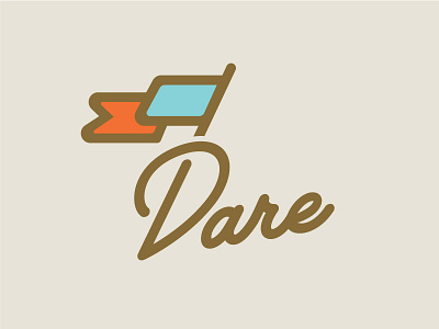 Dare badge d dare flag logo monline patch