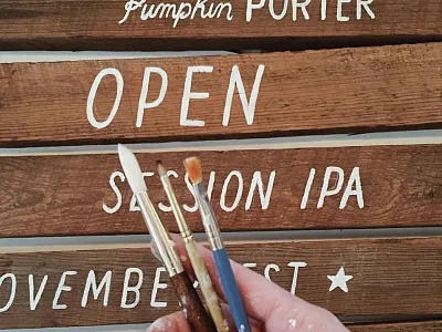 hand lettered menu boards handdone handdrawn lettering main and mill brewing co mainandmillbrew menu board old school painting