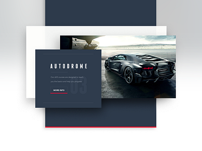 Drive presentation autodrome car clean collage drive flat lamborghini menu red ui white