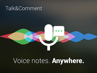 Talk&Comment Store Promo / V2 app app store audio graphic icon play store promo store waves