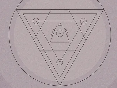 Robot-o icon logo outlines robot