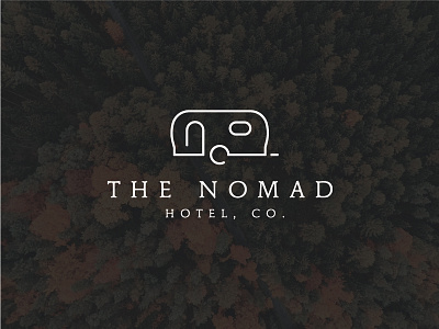 The Nomad Hotel Logo clean hotel line nomad serif simple