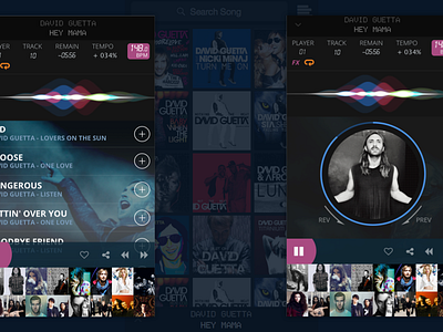 Delicious Player WIP app interface mobile clean content flat ios mobile app music player song ui ux