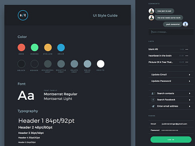 Scratch Track Style Guide app color font ios minimal music scratch track style guide styles typography ui ux