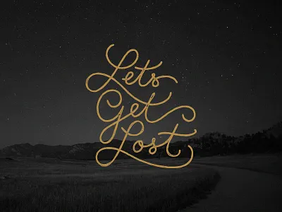 let's get lost hand lettering lettering modern vintage travel type typography vector vintage