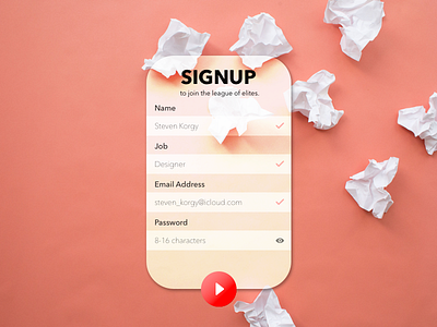 Sign Up - DailyUI#001 001 challenge dailyui form minimal signup ui ux web website