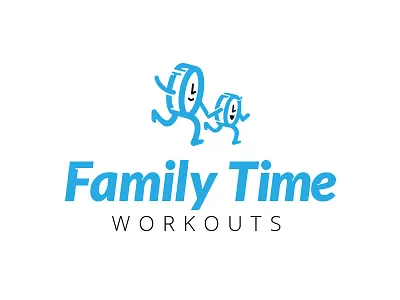 Family Time Branding chiled family illustration logo mother time training watch workouts