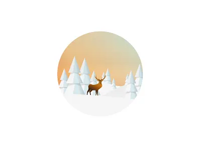 Deer christmas deer illustrator snow white winter
