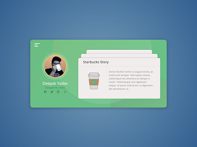 User Profile author blog coffee dailyui posts profile social starbucks story tales user