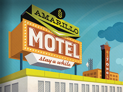 Amarillo Motel amarillo city motel paramount signage vintage