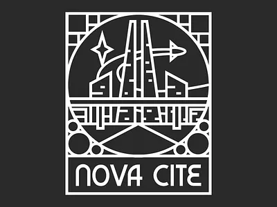 Nova Cite epcot horizons illustration lines stamp walt disney world
