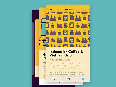 Food And Beverage Recipe apps article beverage coffee food icon illustration ios line icon pattern read vector