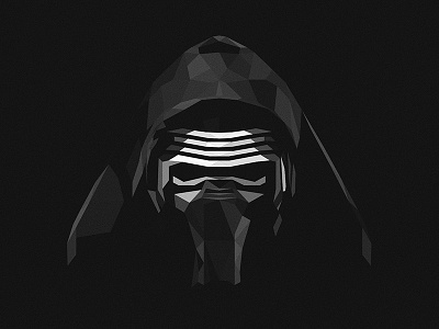 Kylo Ren flat design illustration illustrator kylo ren low poly star wars the force awakens