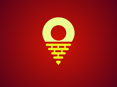 Sunset + location artdemix location logo sun sunset