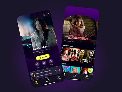 MOVIE STREAMING APP app design dark theme design entertainment intuitive navigation mobile app mobile ui mobile ux modern design movie streaming app playback controls tv show ui ui design user interface ux ux design uxui vidoe streaming watchlists