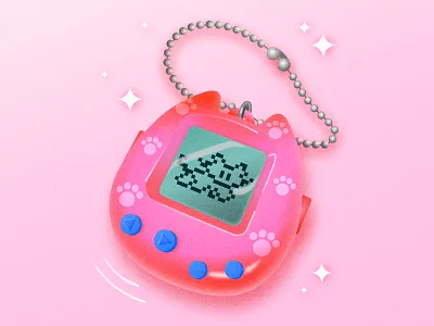 Tamagotchi 💖 2000 cat digital illustration figbruary figma figmaillustration illustration nostalgia retro skeuomorphism tamagotchi