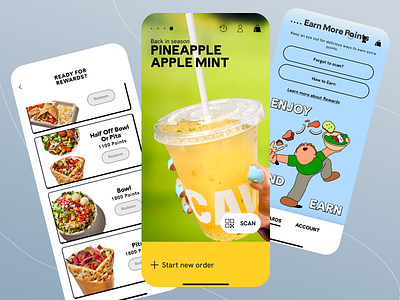 Food Ordering App Design app design bright mode design food delivery food ordering intuitive design loyalty program mobile app mobile app design mobile ui mobile ux restaurant app reward system ui ui design user experience user interface ux ux design uxui