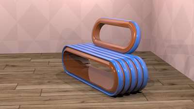 Blue Dream Bench 3d bench graphic design interior