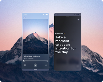 Daily UI - Meditation App Concept