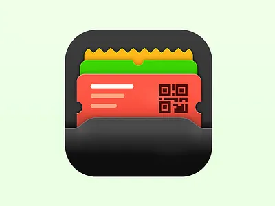 PassBook App Icon Design android icon colors coupon coupon icon figma illustration image ios icon iphone icon pass passbook passbook icon photoshop ticket ticketbook ticketbook icon ui video wallet wallet book