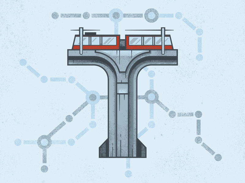 T is for Transport abcd alphabet bridge czech illustrator lettering letters lines style transport typography vector