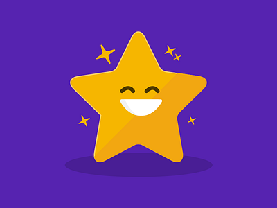 Rate Us Star character geometric illustration rate shadow sparkles star