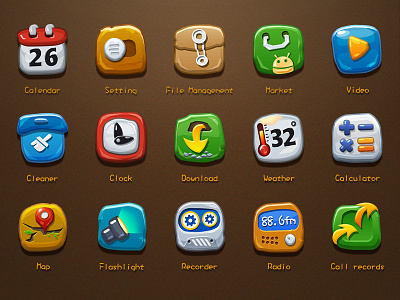 Theme icon_Stone 2014 cartoon huawei icon stone theme