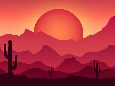 Vibrant Vector Landscape illustration illustrator landscape tutorial vector