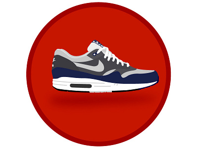 Airmax1 adobe airmax art drawing flatdesign illustration illustrator nike shoe wallart