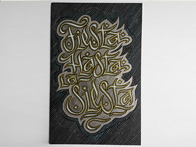 Fiesta hasta la siesta hand lettering