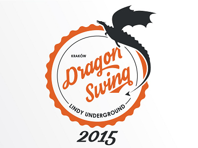 Dragon Swing badge dragon lindy hop retro swing vintage
