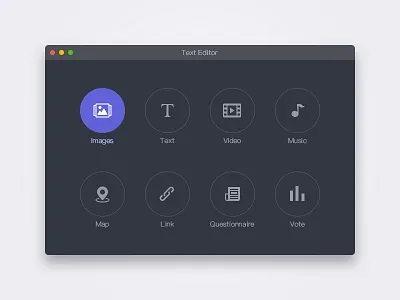 Left toolbar icons icon mac app ui