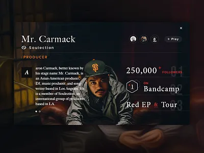 Profile Widget harvey lorimer profile typography ui
