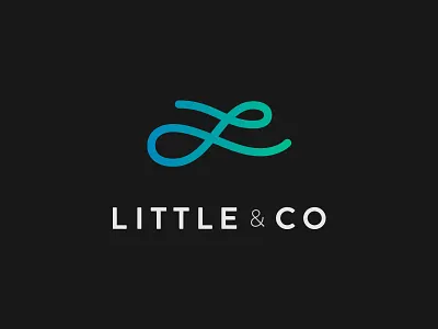 Little & Co. Identity black brand brand identity gradient identity l little logo mark