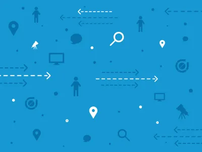 Bits bits blue experiment illutration pattern