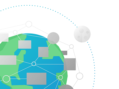 Internet of Things connectivity illustration internet moon world