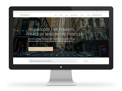 Commercial Real Estate Landing Page building city commercial desktop for rent gold hero index real estate splash page website