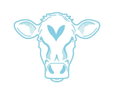 Cow cow icon illustrator line logo