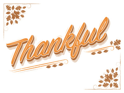 Thankful 3d dimensional type dots leaf orange texture thankful thanksgiving type typography vector