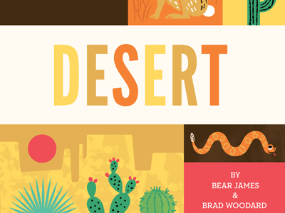 Desert Cover book book cover cactus childrens book desert plant rabbit rattlesnake snake sun